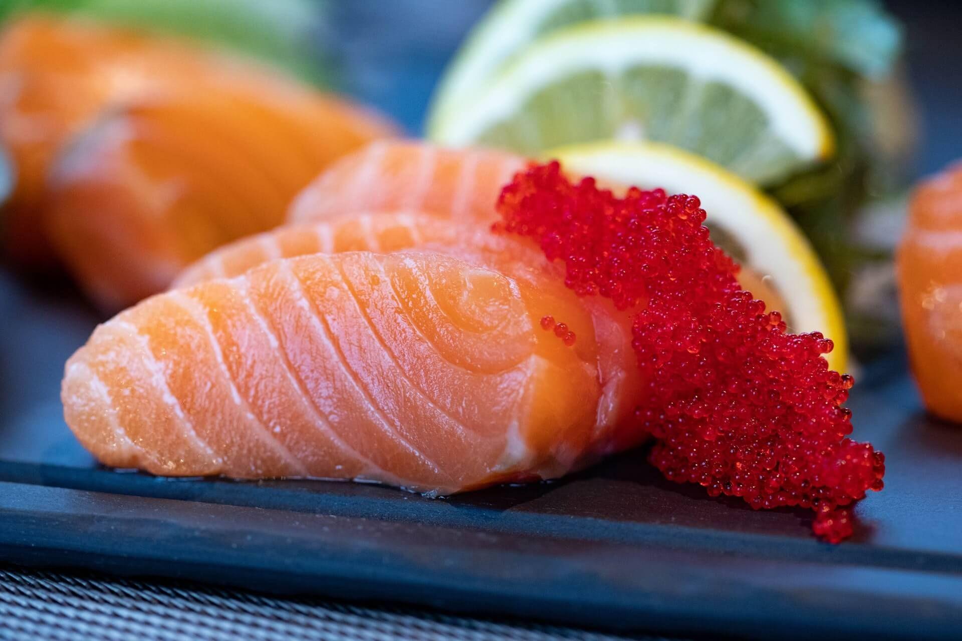 Close-up of a seafood platter.